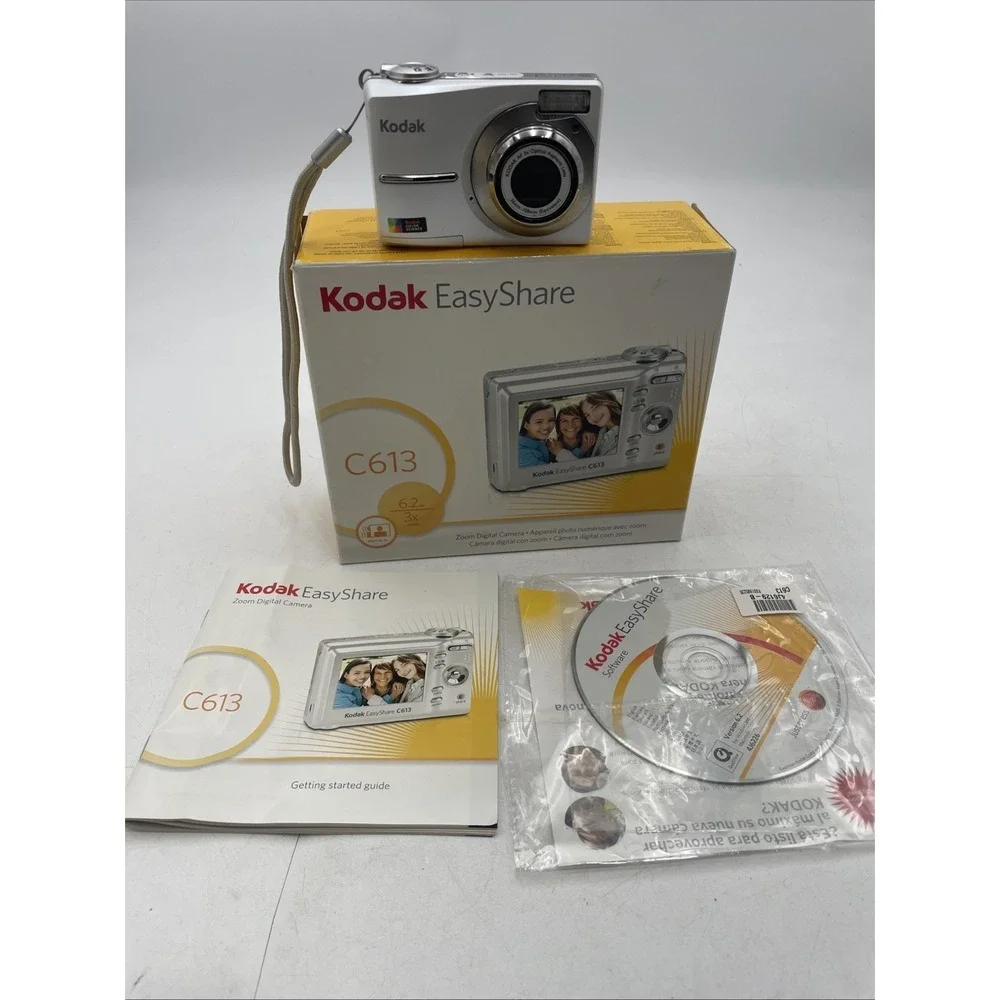 Kodak Easy Share C613 6.2 MP Digital Camera 3X Zoom+Battery+CD+SD Card+Manuals